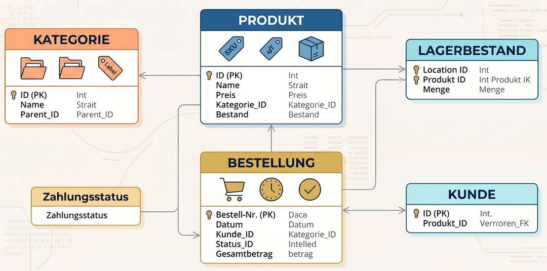 Schema einer Online-Produktdatenbank