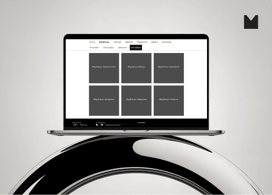 Ear Training Website auf Laptop
