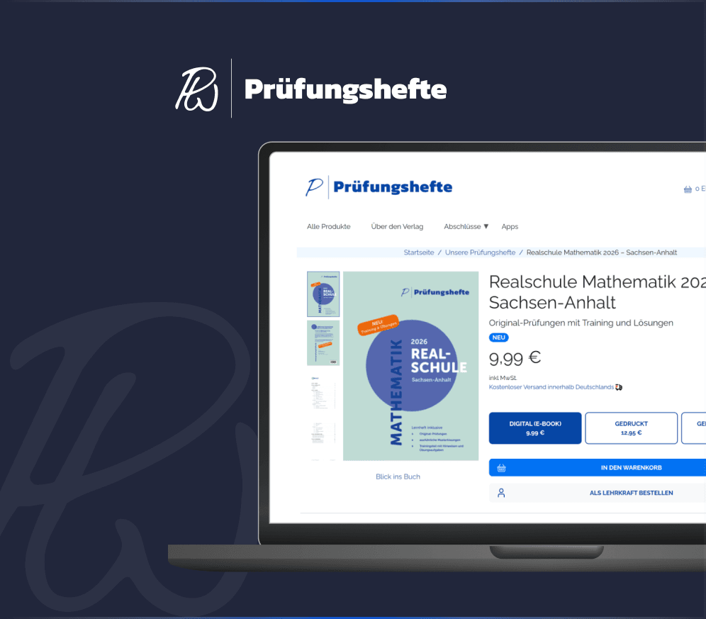 Produktansicht im Prüfungshefte Commerce Shop