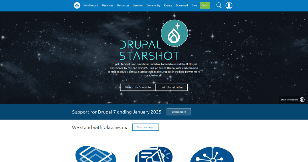 Website von Drupal