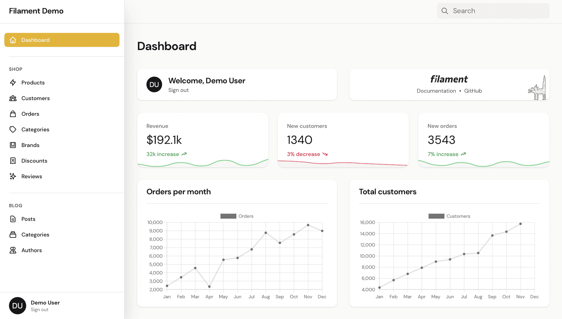Filament Admin-Panel