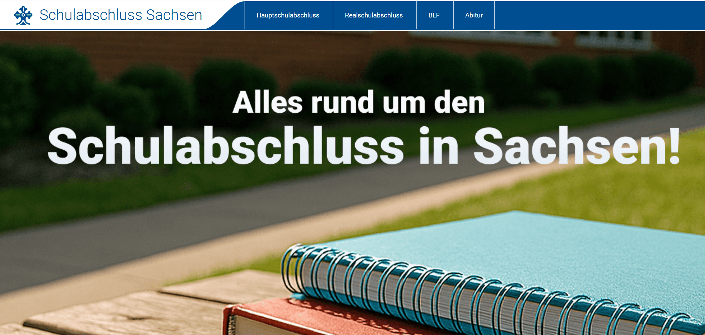 Startseite der Website abschluss-sachsen.de