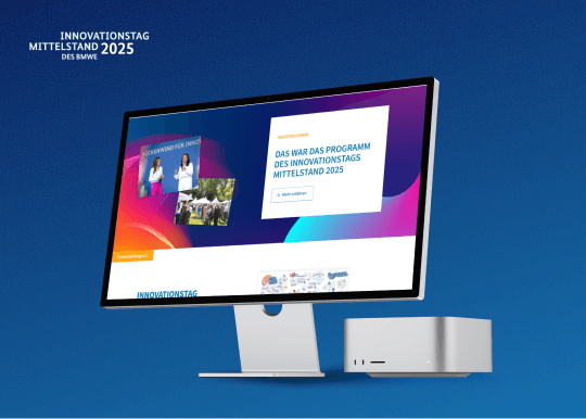 Innovationstag Website auf Monitor