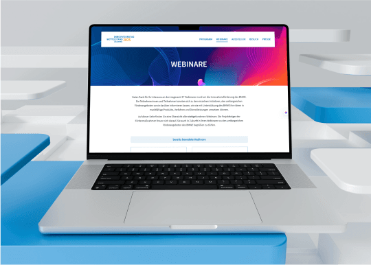 Innovationstag Website auf Laptop
