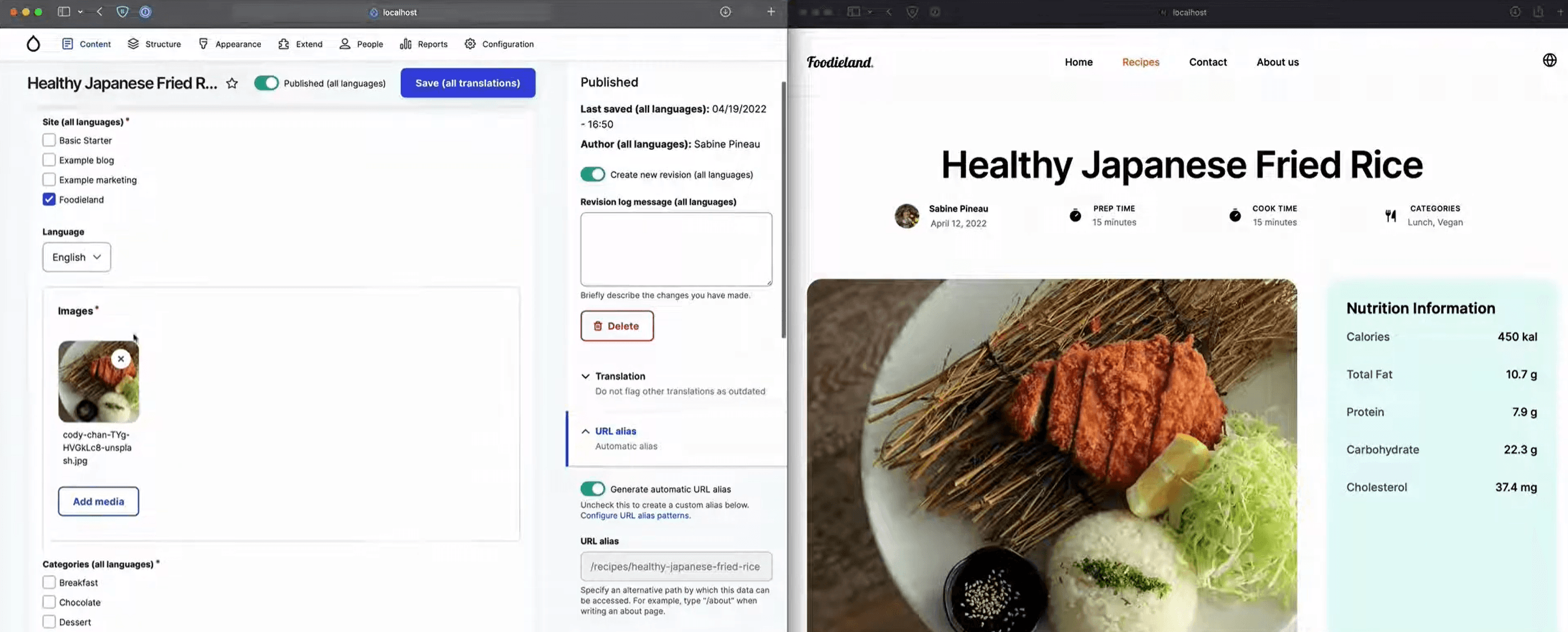 Contentbearbeitung in Next.js for Drupal