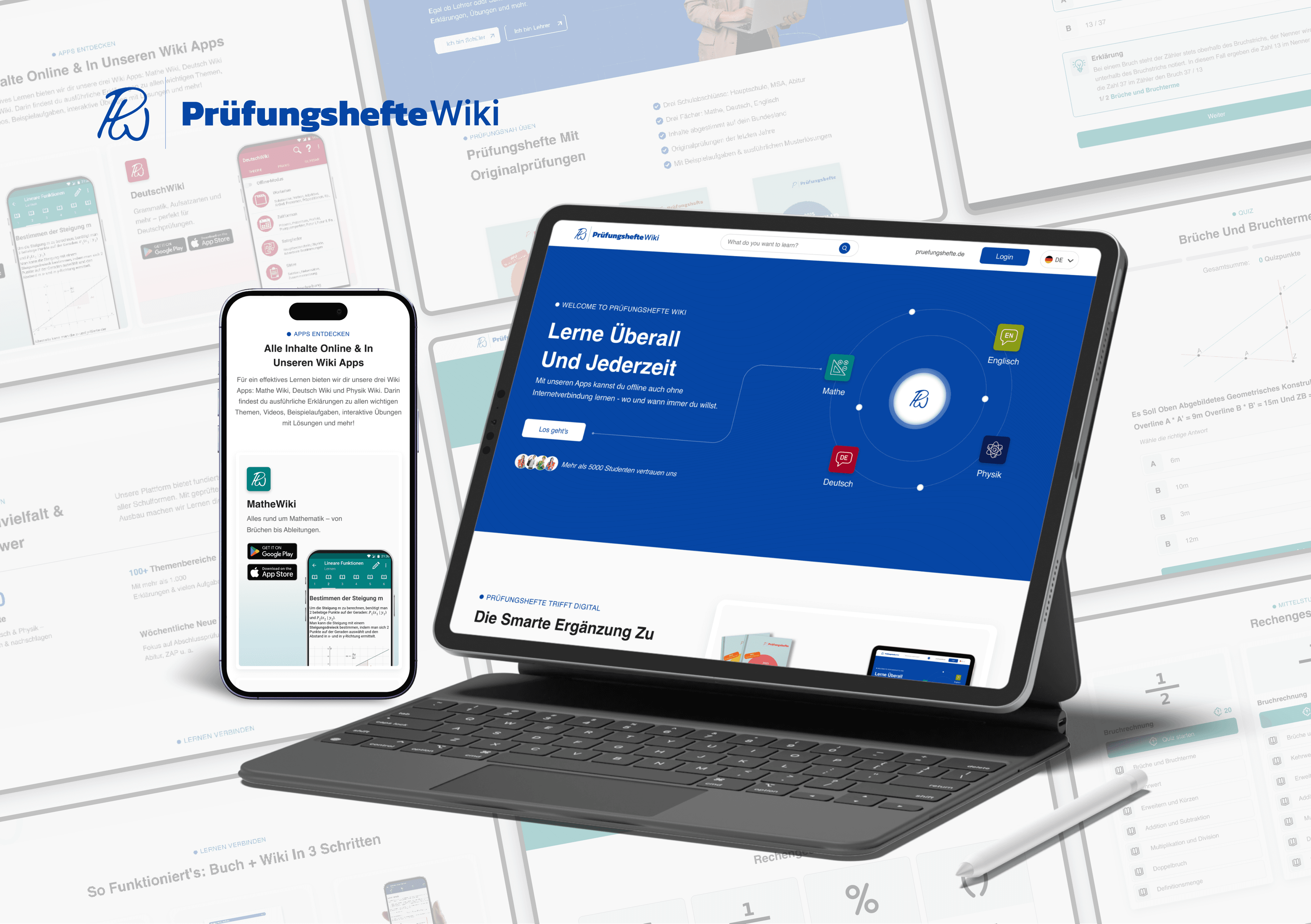 PrüfungshefteWiki auf Tablet und Handy