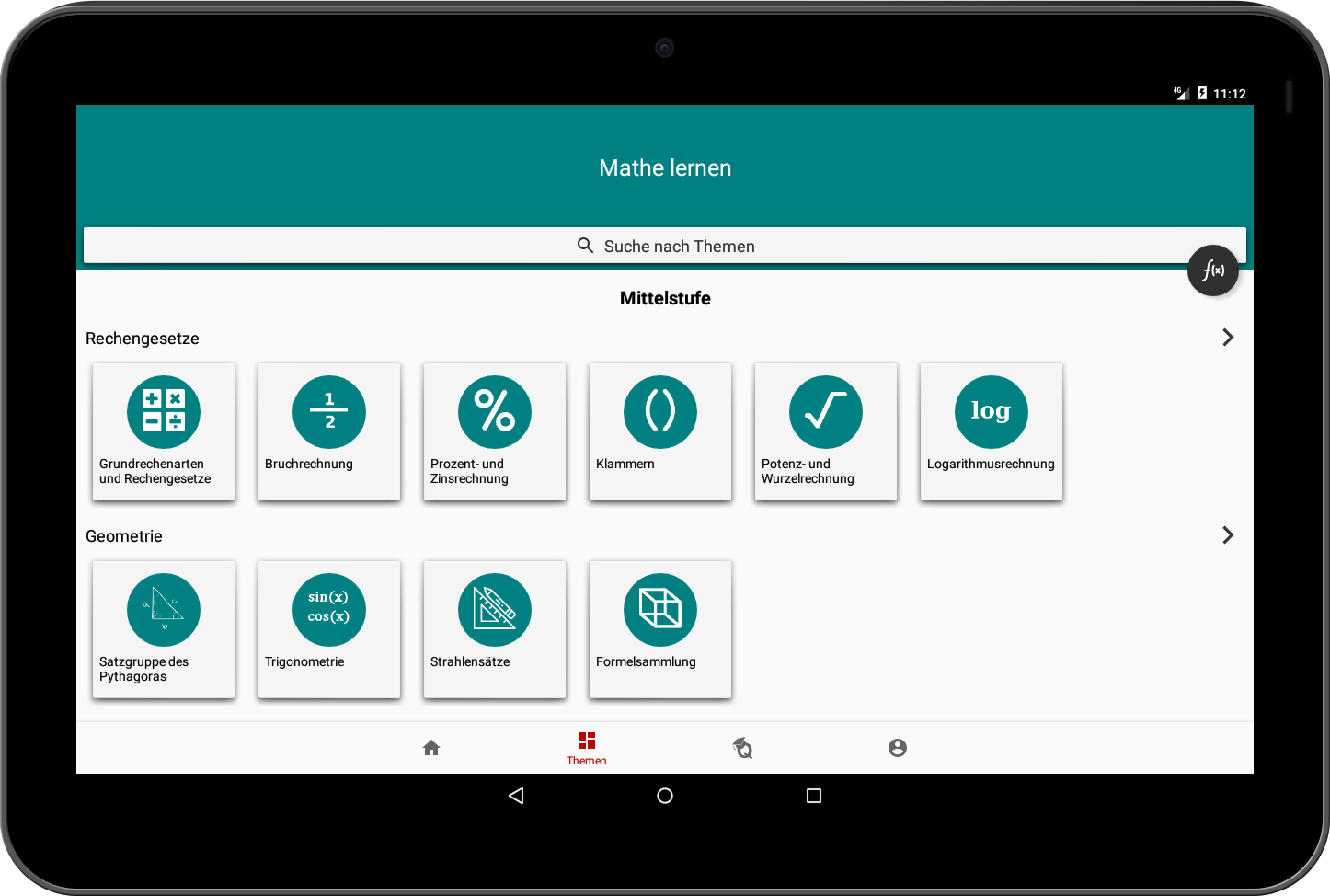 LAKschool App on Android Tablet