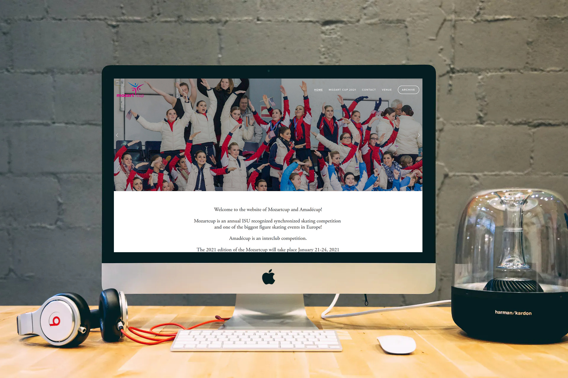 Mozart Cup website on Mac