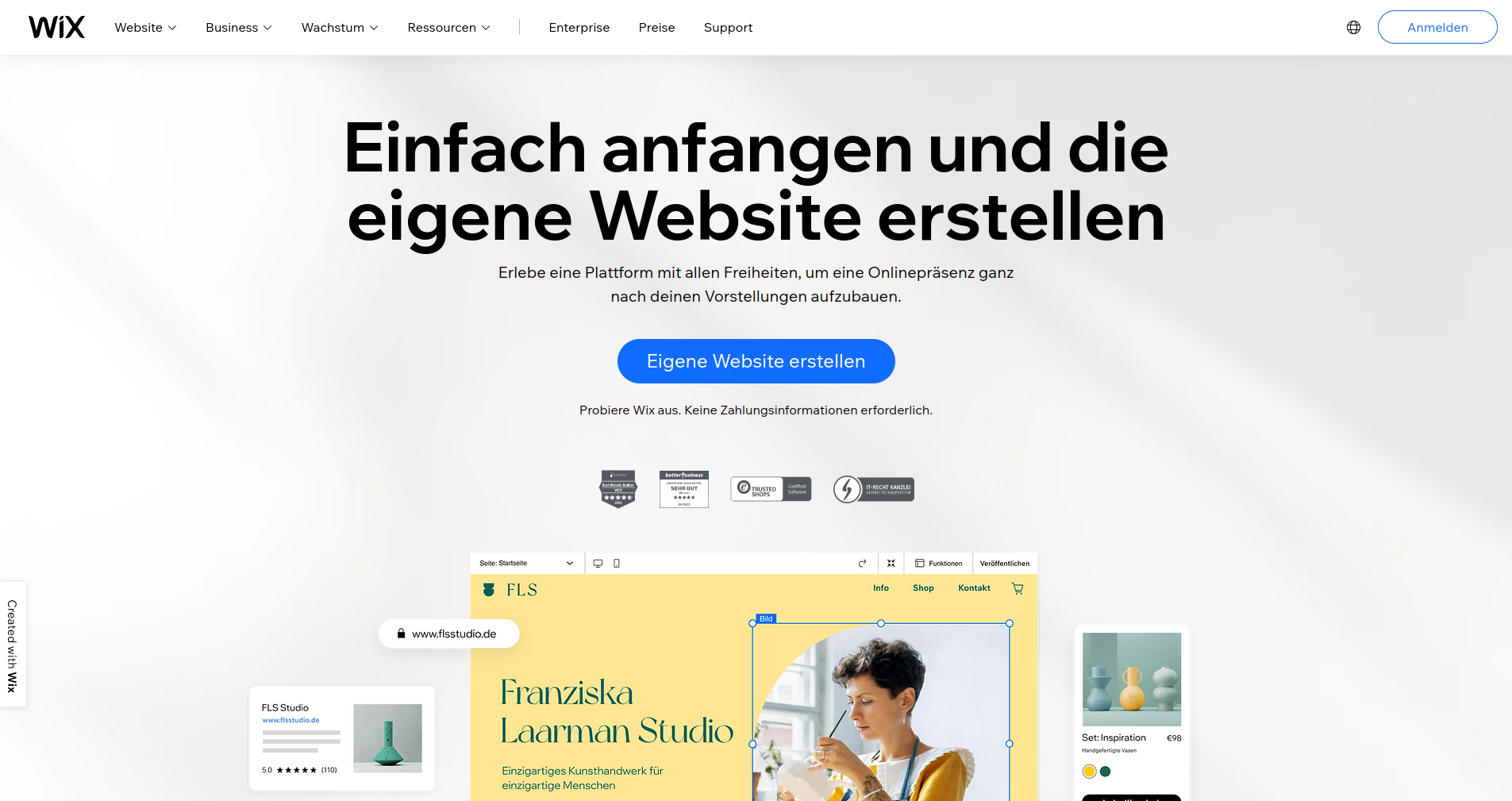 Wix.com Website Baukasten