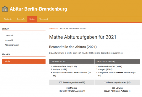 Abitur Berlin-Brandenburg Website