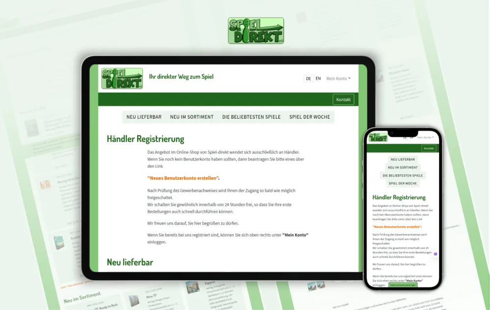 Spieldirekt auf Endgeräten