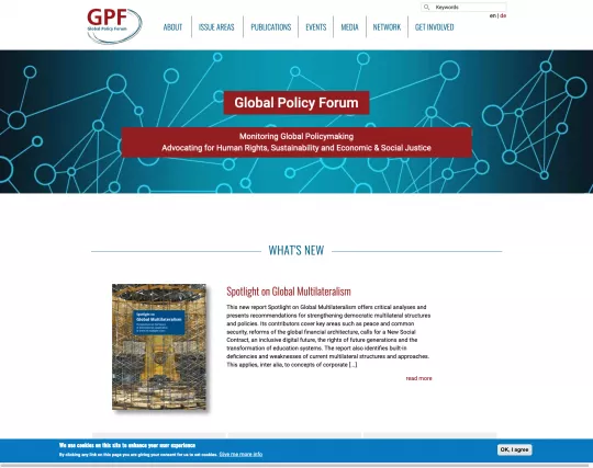 Global Policy Forum Startseite