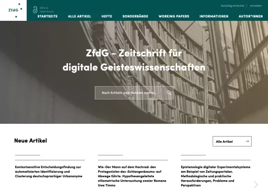 Zeitschrift für digitale Geisteswissenschaften